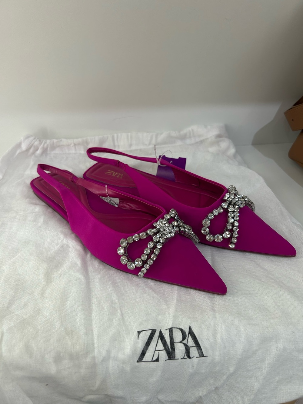 Zara Hot Pink Slingbacks Size 39